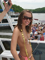 Those college girls striping making a real sex fun on the love yacht!